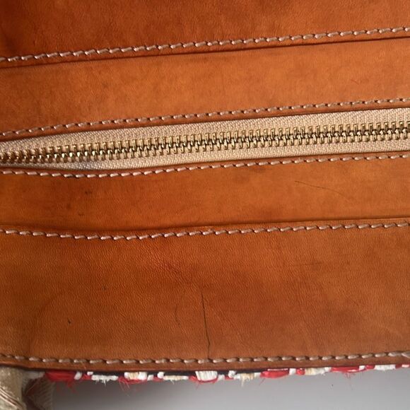 Kate Spade Red and Black Leather and Woven Tote Shoulder Bag - Picture 16 of 16